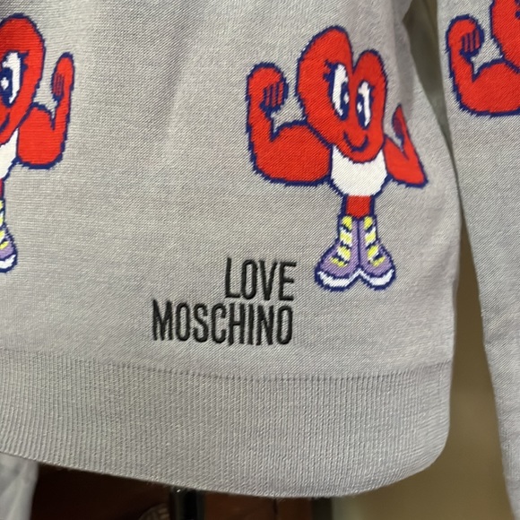 LOVE Moschino Wool Muscle/Heart Sweater - Picture 4 of 14